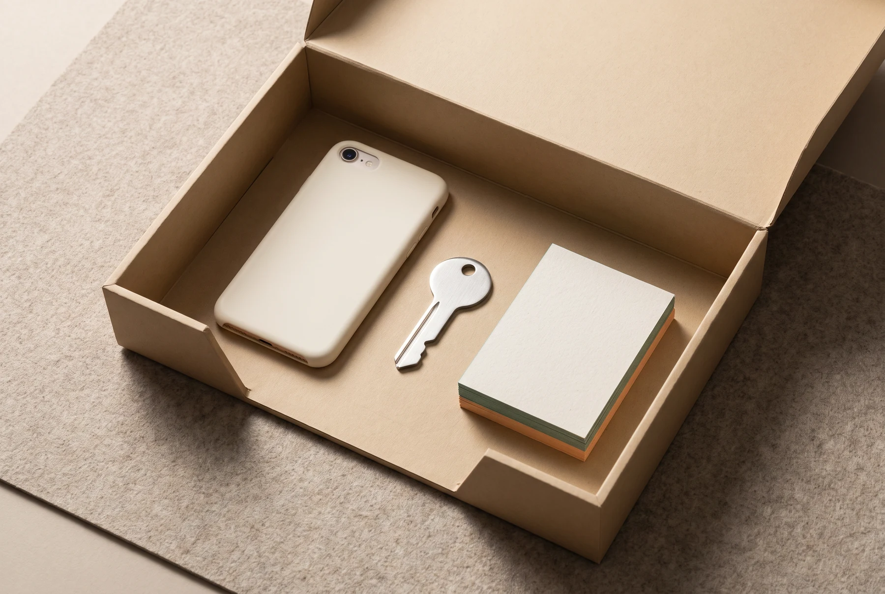 Phone and recovery objects in tray
